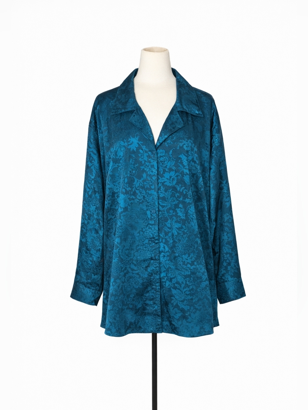 Victoria’s Secret Gold Label Vintagr Rare Sleep Shirt Blue Button Sz S